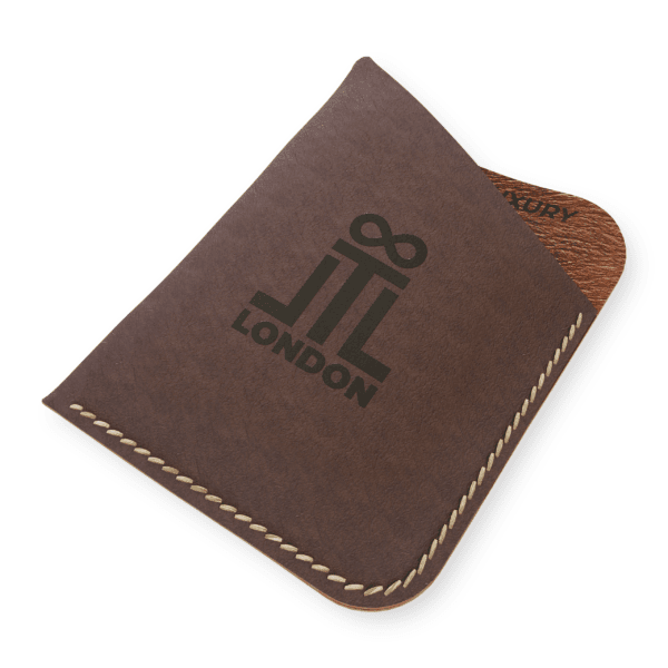 Timeless Luxury London Card Holder Coffee Front Up